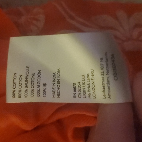 NWOT ANTHROPOLOGIE Sun Keep Twist Top Orange/Tan Medium - Picture 11 of 11